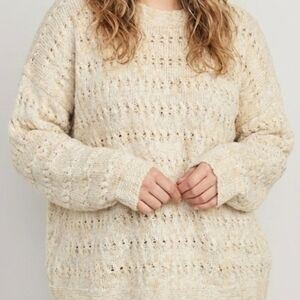 Old Navy Textured Cream Sweater
